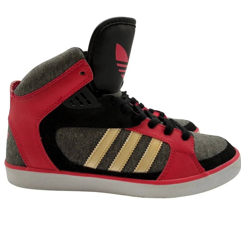 ADIDAS Women's Size 8 Amberlight High Top‎ Hip Hop Sneakers Trainer Shoes Red EC